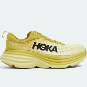 Hoka Bondi 8 Size 9 Yellow Running Shoes 1127952 Golden Lichen/Celery Root